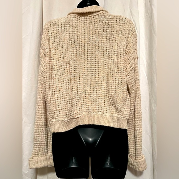 Free People Micah Cardi Ivory Combo Sz Small W/Toggle Buttons - Picture 2 of 6